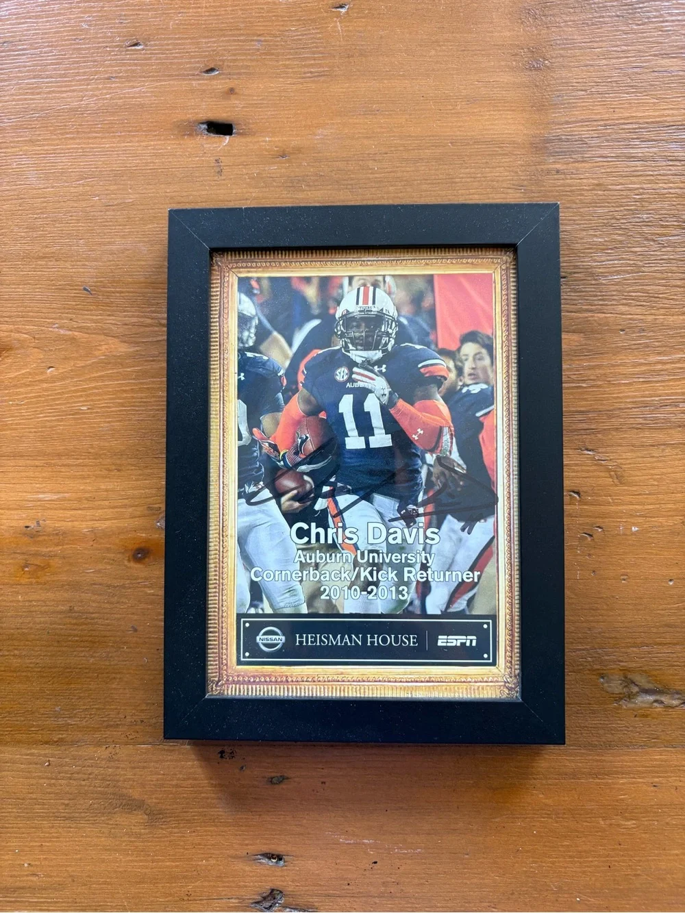 Chris Davis Auburn University Framed Sports Print - Black Frame